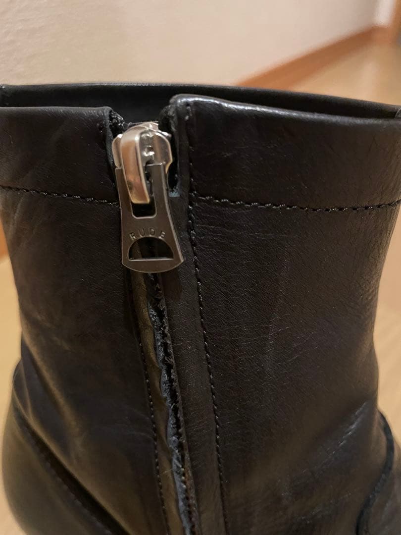 ルードギャラリー rudegallery ブラックレザー サイドZIPブーツ