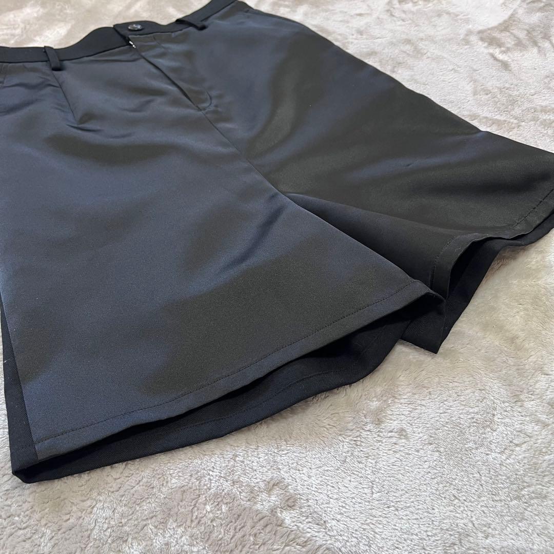 美品　ジュンヤワタナベ サテン　ギャバジン　切替　アシメ　ショートパンツ