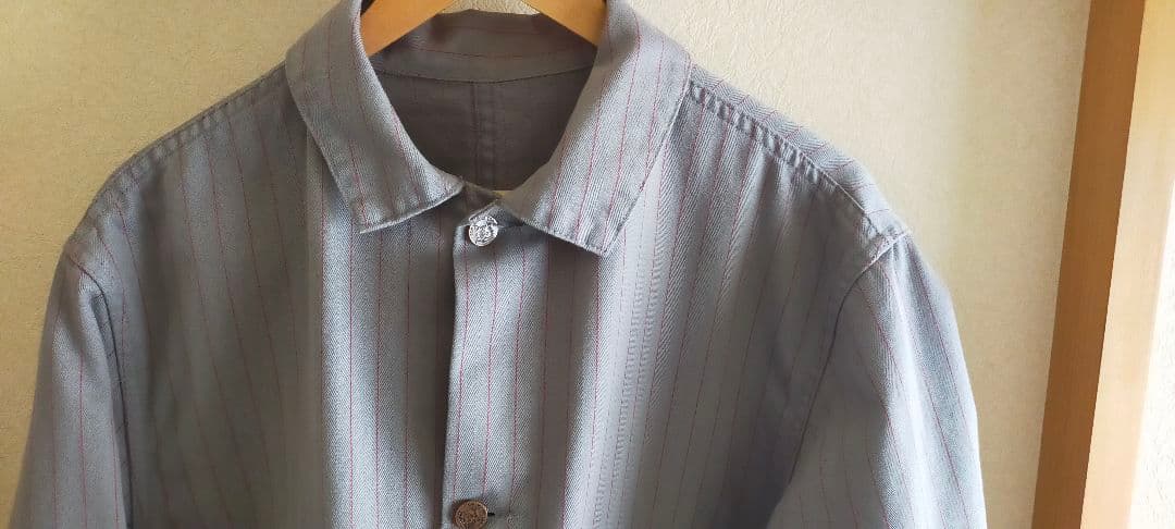 TCB jeans　タビーズコート　グレー赤ストライプ　ヘリンボーン　サイズ42