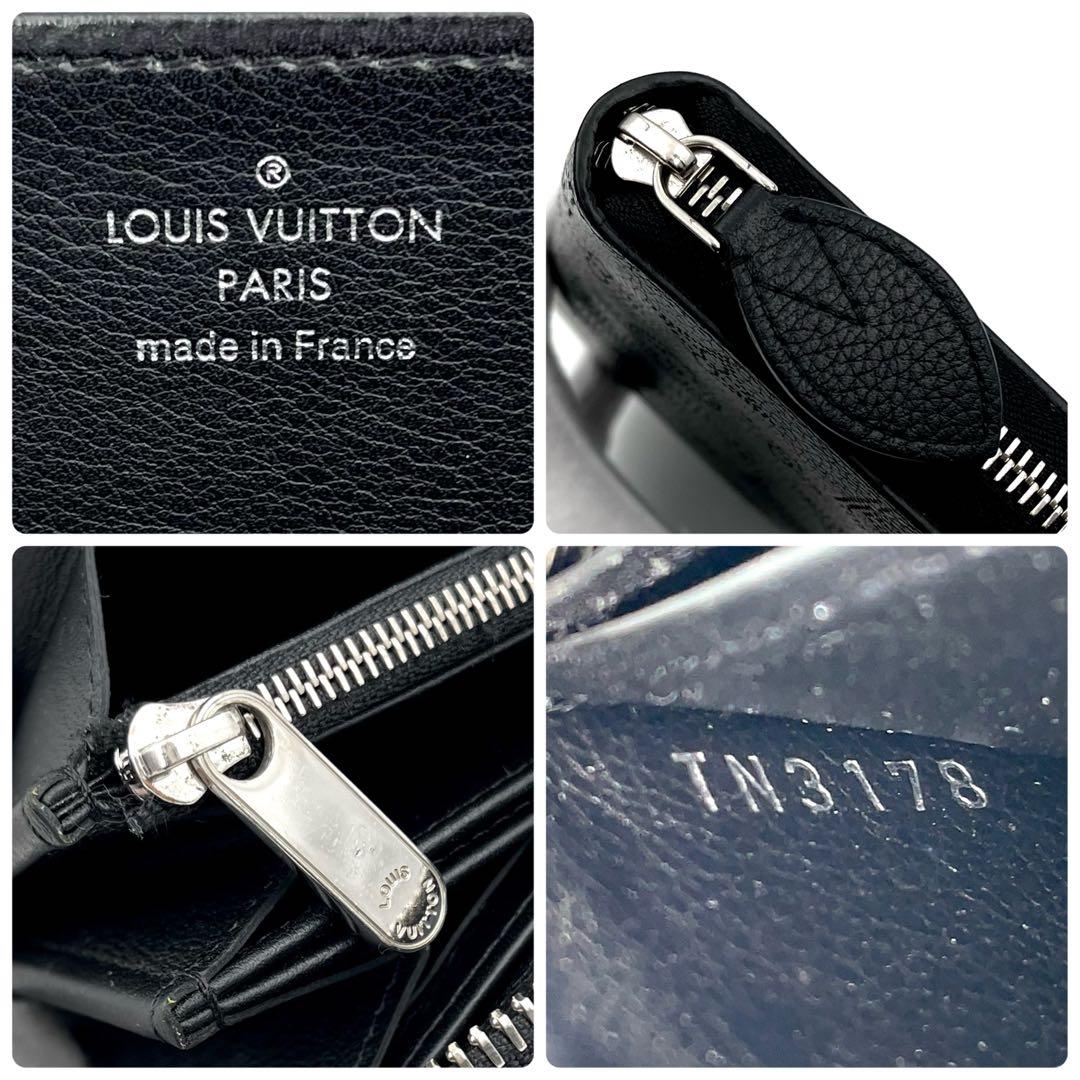 SSS級 ルイヴィトン ジッピーウォレット モノグラム マヒナ ブラック