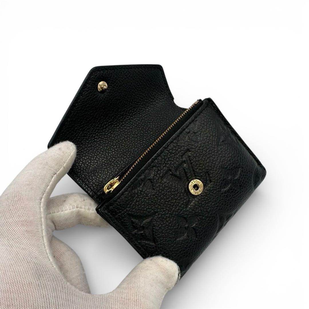 【なな】ルイヴィトン アンプラント ポルトフォイユ ゾエ 黒 本革