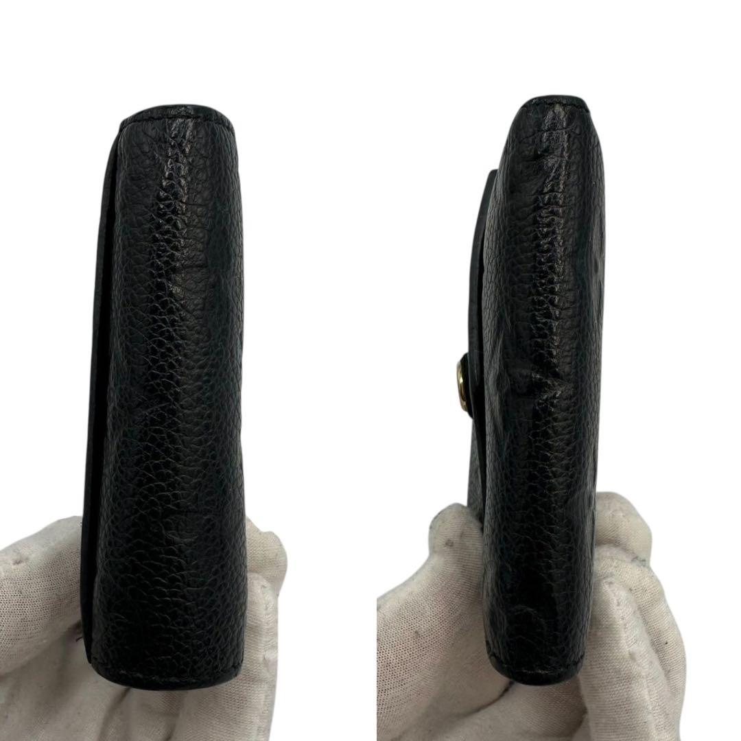 【なな】ルイヴィトン アンプラント ポルトフォイユ ゾエ 黒 本革