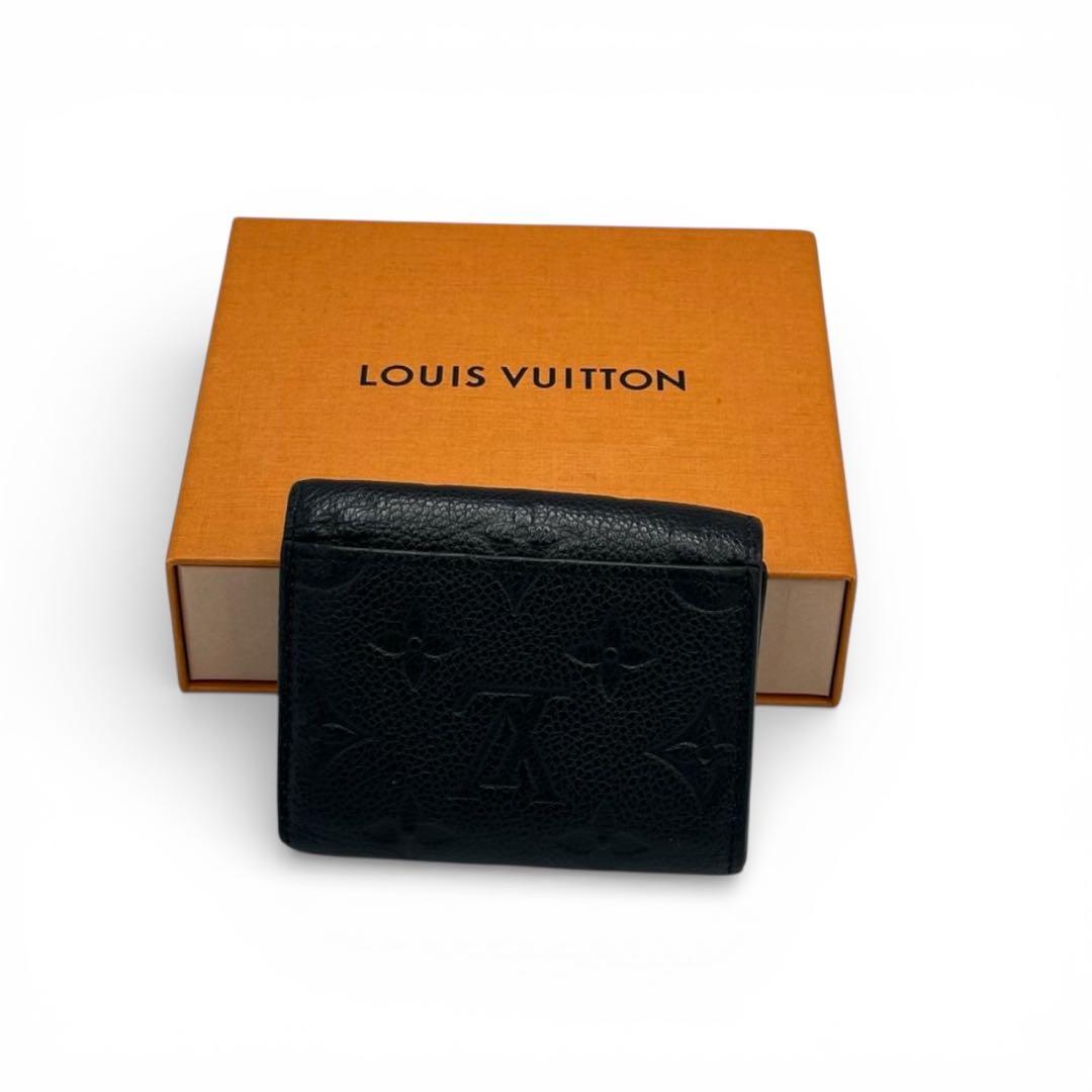 【なな】ルイヴィトン アンプラント ポルトフォイユ ゾエ 黒 本革