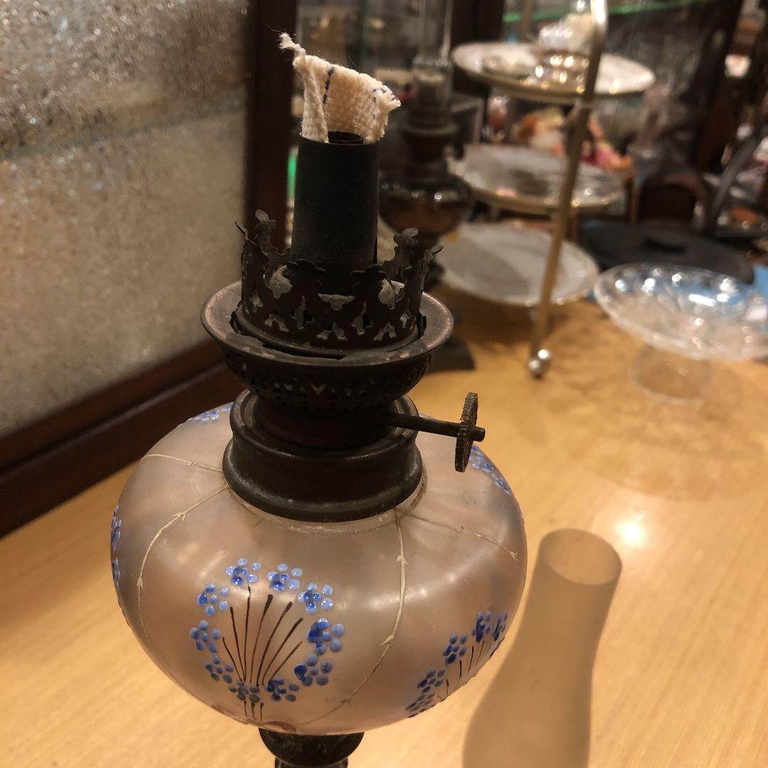 渓流あまごさん専用オイルランプ1920年代製ビクトリアン オイルランプ