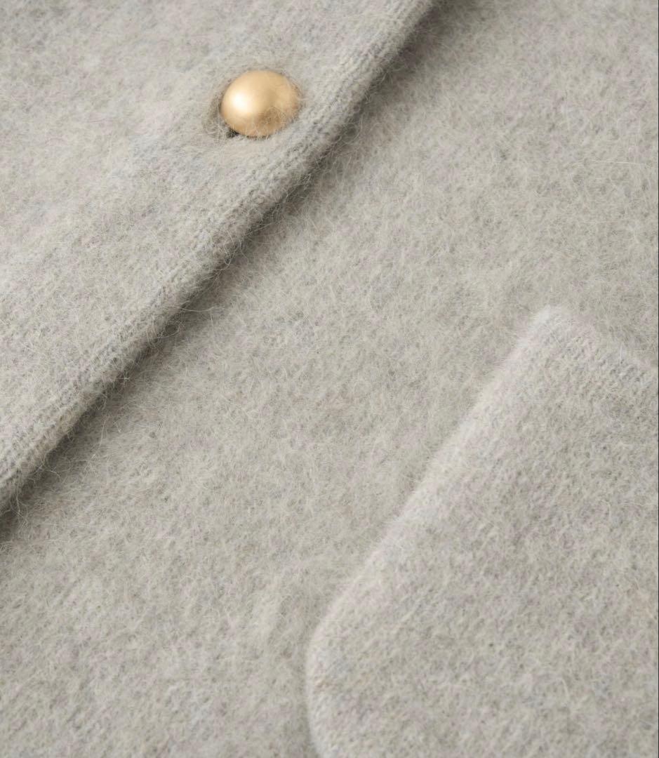 【美品】ハイクオリティウール接結ジャケットカーディガン