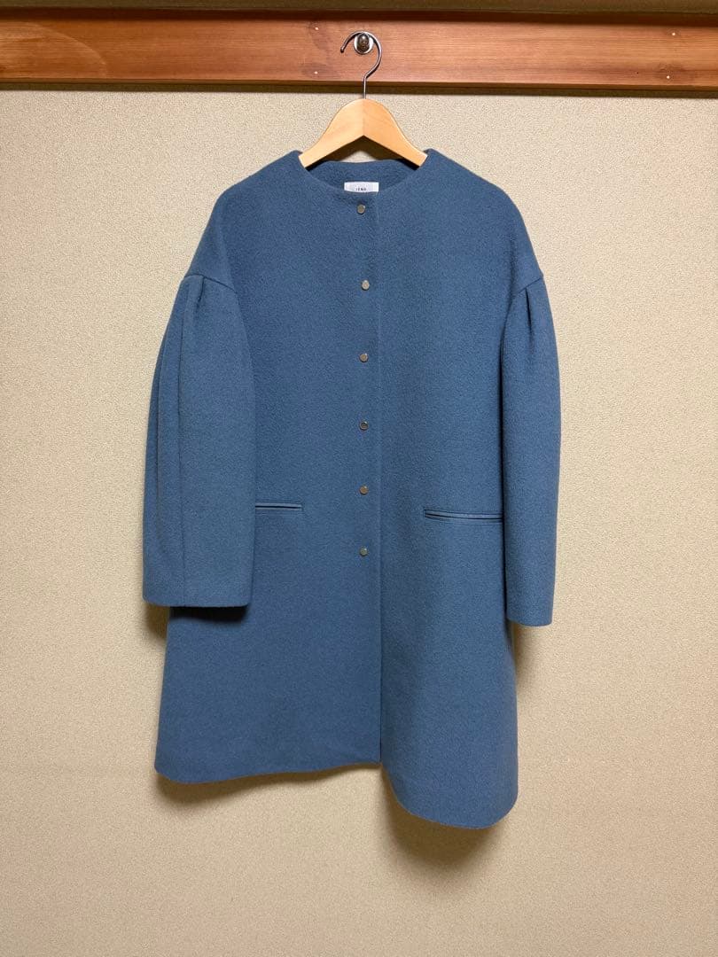 IENA アンゴラビーバーデザインスリーブコート　Tomorrowland