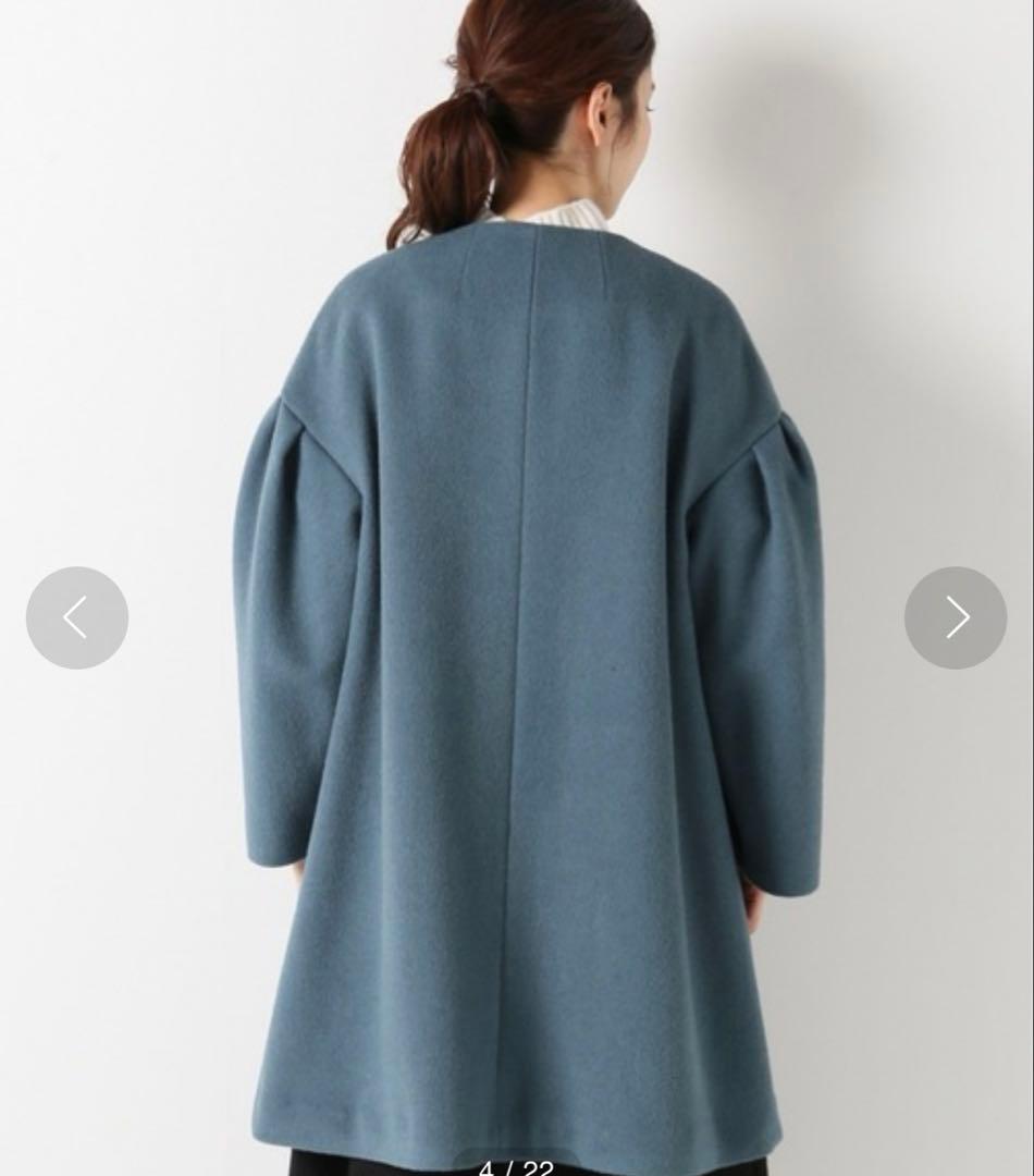 IENA アンゴラビーバーデザインスリーブコート　Tomorrowland