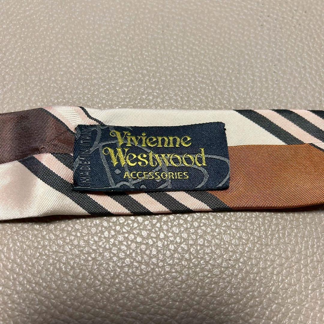 【美品】 ヴィヴィアンウエストウッド ネクタイ　ストライプ シルク オーブ