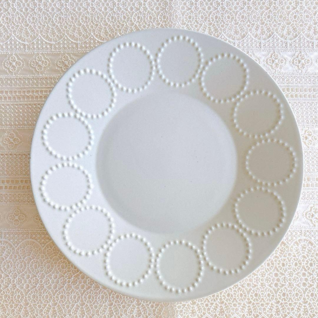 【新品未使用】 ミナペルホネン タンバリン ホワイト ペアプレート Lサイズ