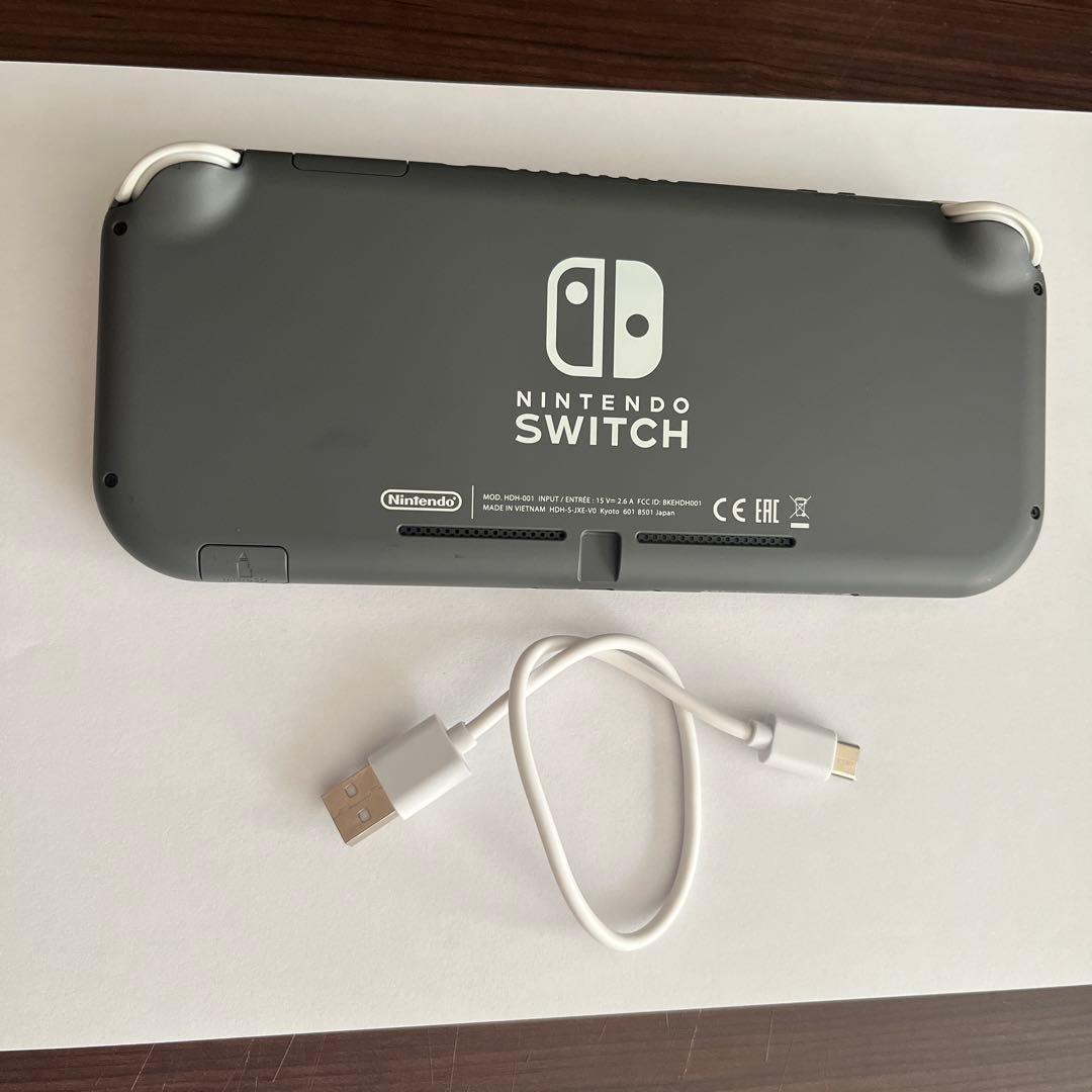 Switch lite 2019 グレー　128GBSDカード、ケーブル付き