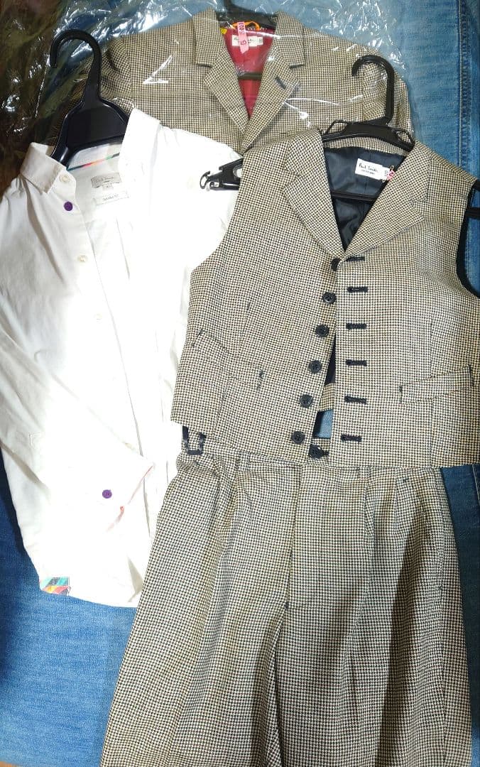 【美品／4点セット！白シャツ付き】ポールスミスキッズスーツ 120入学式