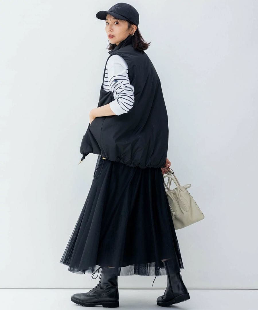 【23区】中綿パディングベスト　[洗える]