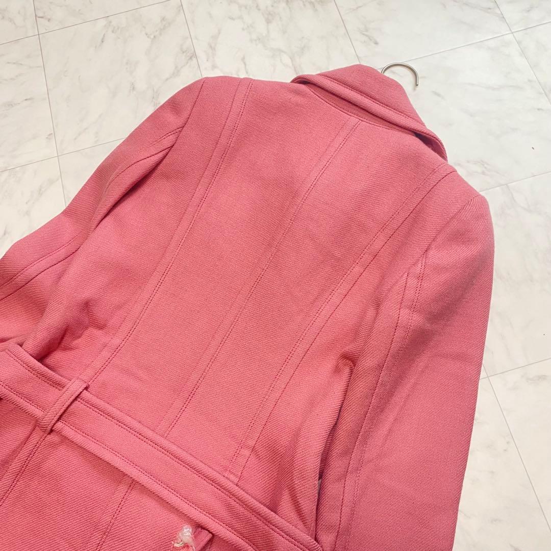 BURBERRY BLUE LABEL ピンク　ウールコート　ノバチェック