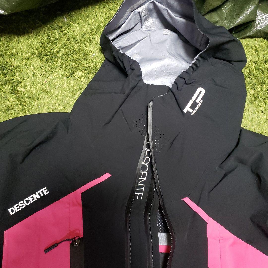 DESCENTE スキーウェア(上下) 黒/ピンク