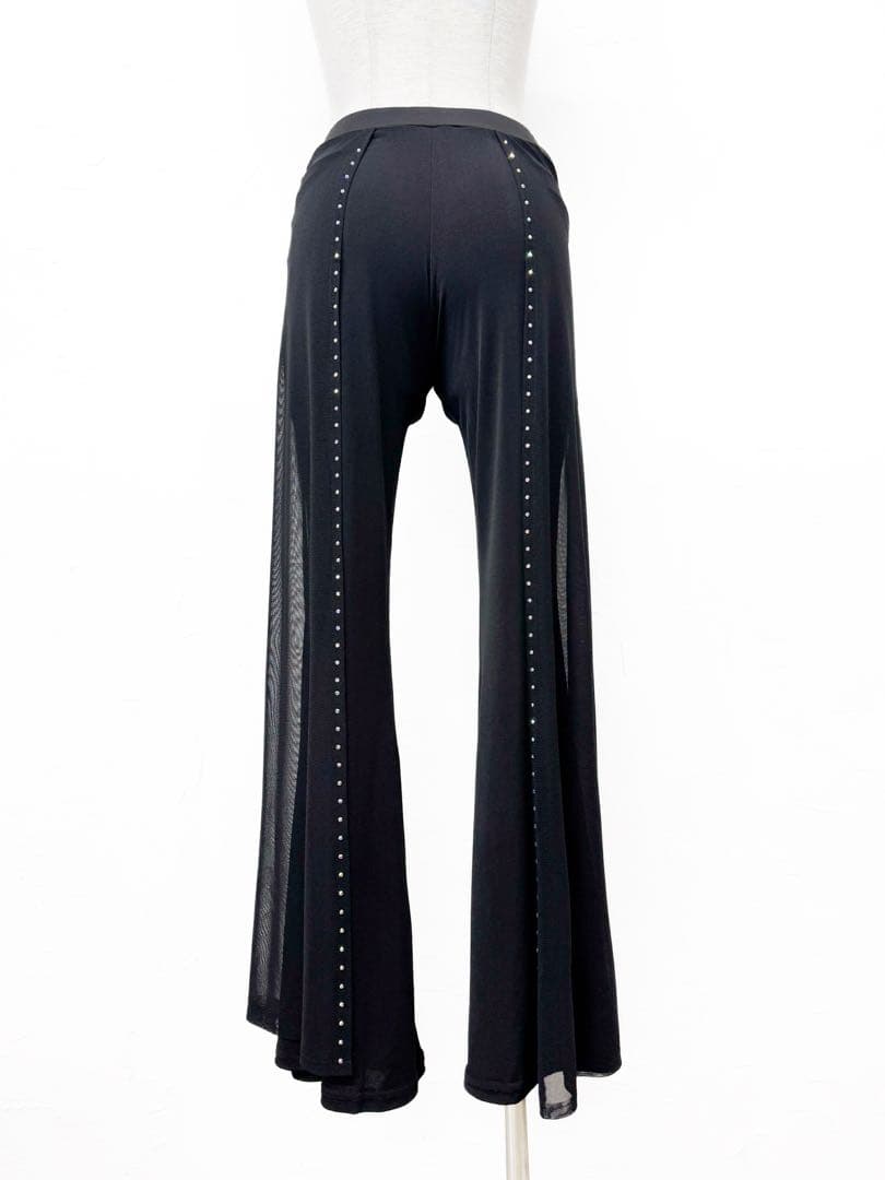 新品　ラインストーン付き　オーバーパワーネット　社交ダンスパンツｍ280