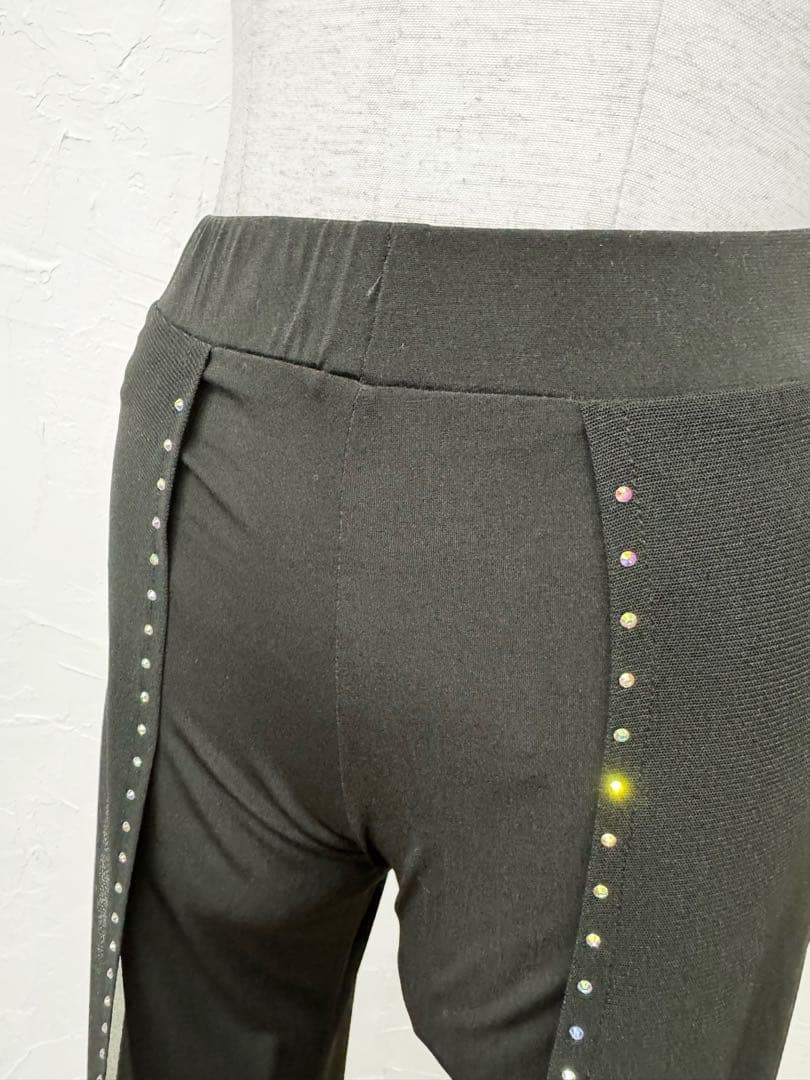 新品　ラインストーン付き　オーバーパワーネット　社交ダンスパンツｍ280