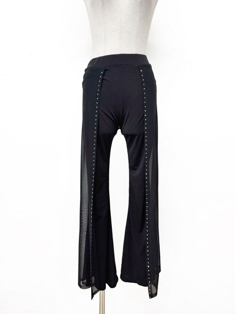 新品　ラインストーン付き　オーバーパワーネット　社交ダンスパンツｍ280