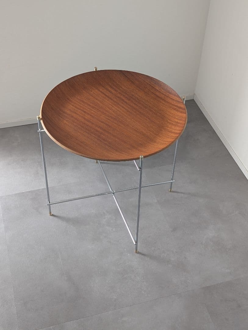 USED/北欧 モダン ウッドトレイ フォールディング　サイドテーブル