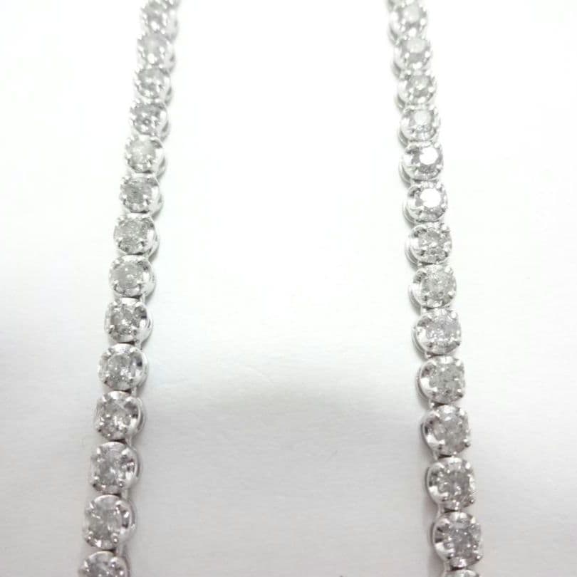 【ひー様】(鑑別書付)5.00ct　ダイヤモンド　テニスネックレス　K18WG