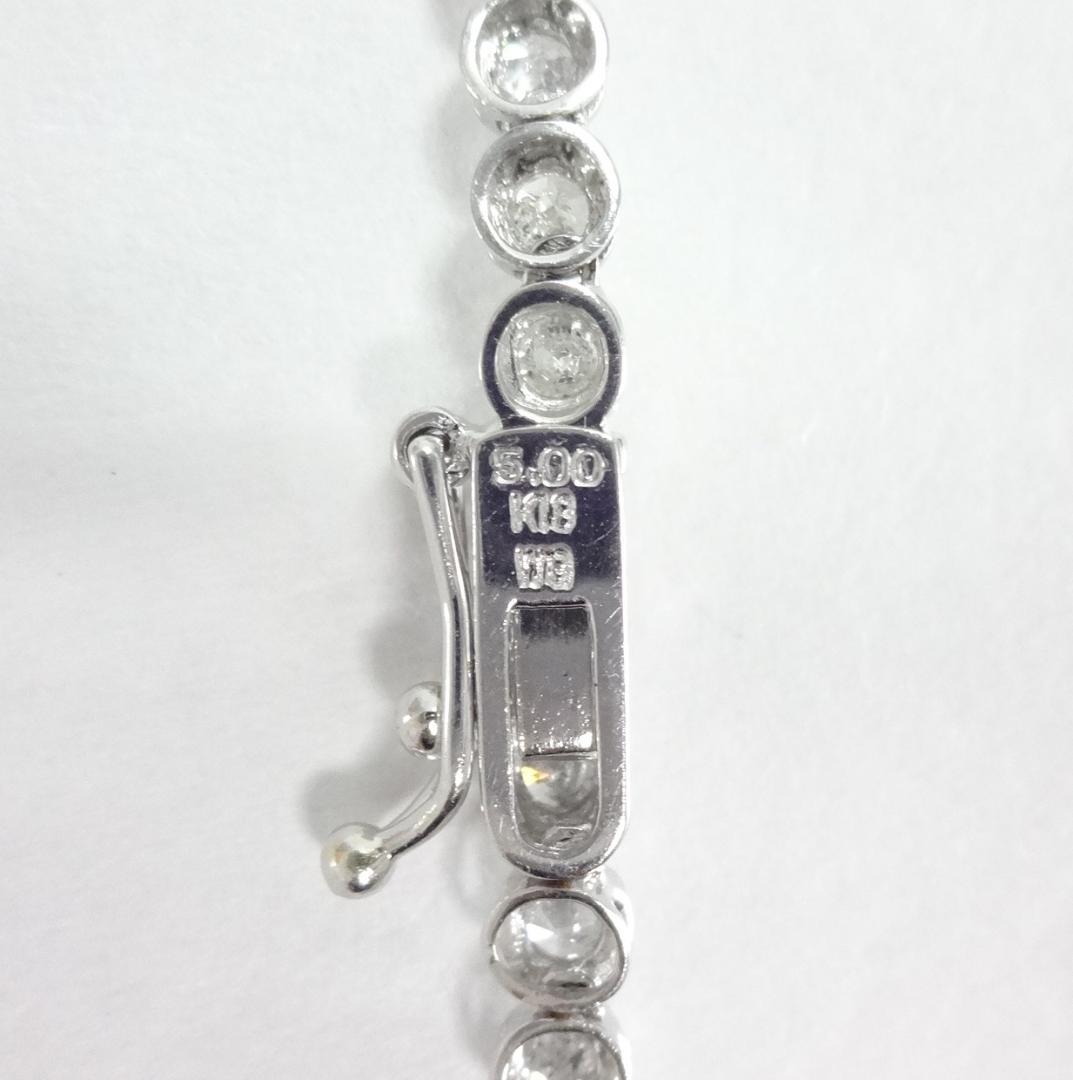 【ひー様】(鑑別書付)5.00ct　ダイヤモンド　テニスネックレス　K18WG