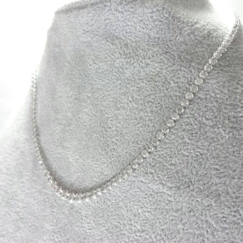 【ひー様】(鑑別書付)5.00ct　ダイヤモンド　テニスネックレス　K18WG