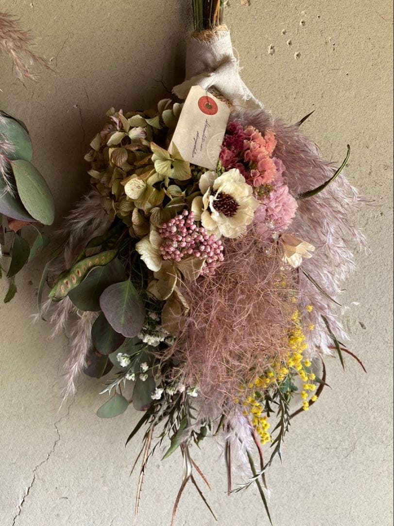 ドライフラワー　スワッグ×２　リース