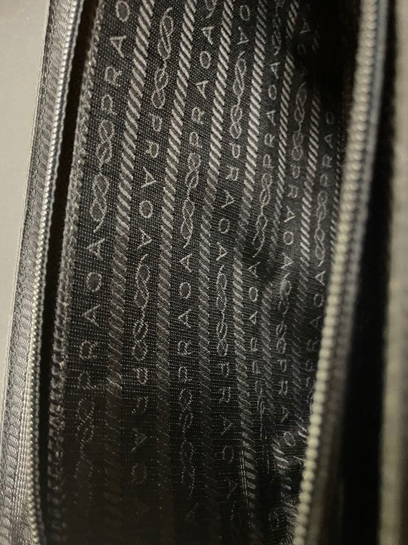 PRADA プラダ ナイロン ハンドバッグ／ショルダーバッグ ブラック 三角ロゴ