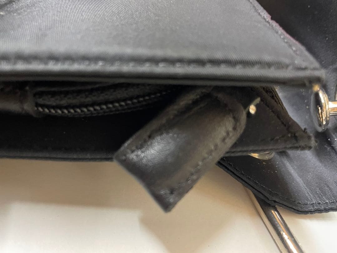 PRADA プラダ ナイロン ハンドバッグ／ショルダーバッグ ブラック 三角ロゴ