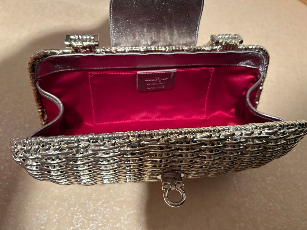 【希少】フェラガモ Ferragamo かごバッグ ♡ガンチーニ ハンドバッグ