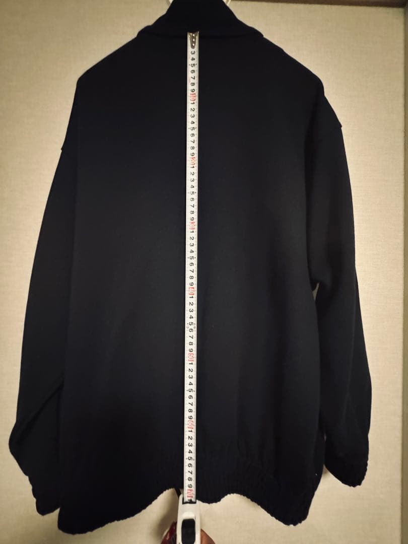 トラックジャケット　ブラック ホワイトストライプ