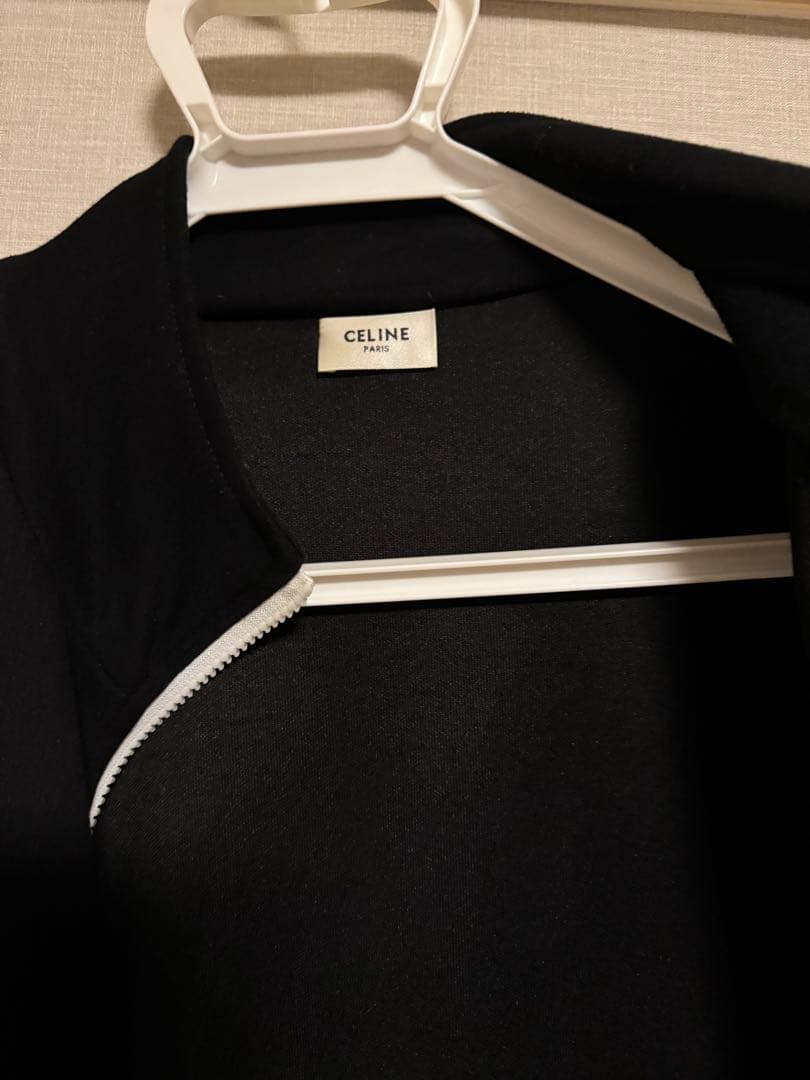 トラックジャケット　ブラック ホワイトストライプ