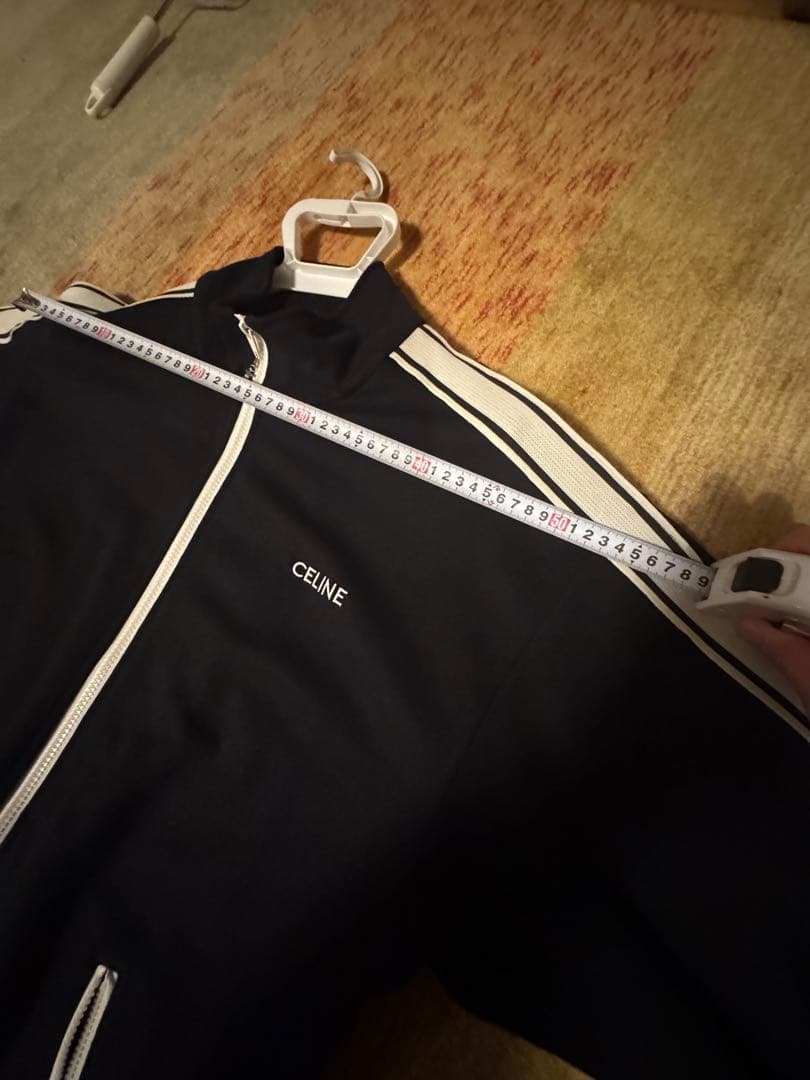 トラックジャケット　ブラック ホワイトストライプ