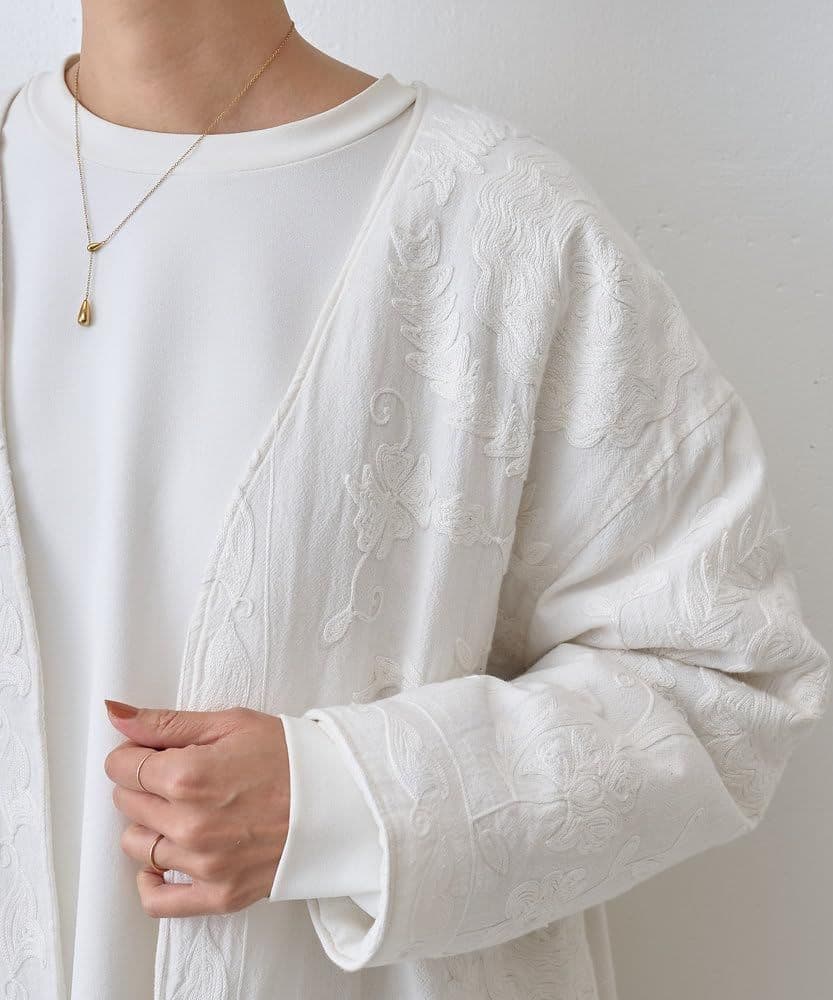 専用　 ボタニカル刺繍コクーンコート