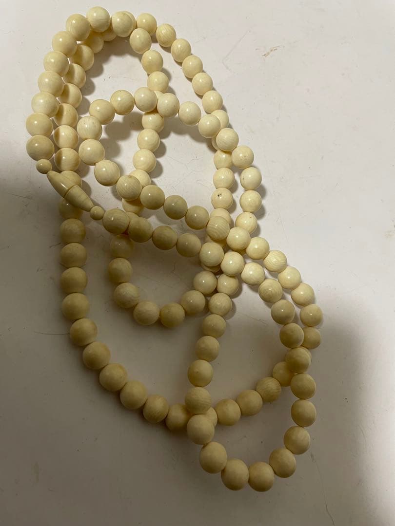 極上　牙彫ネックレス　2本セット