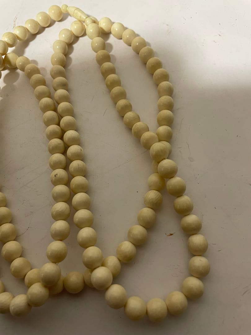 極上　牙彫ネックレス　2本セット