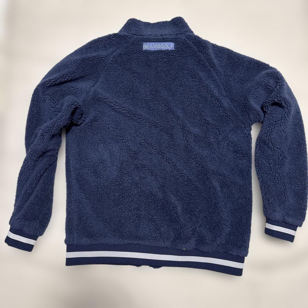 ビームスゴルフ　ボアフリースブルゾン　Ｌサイズ　ネイビー