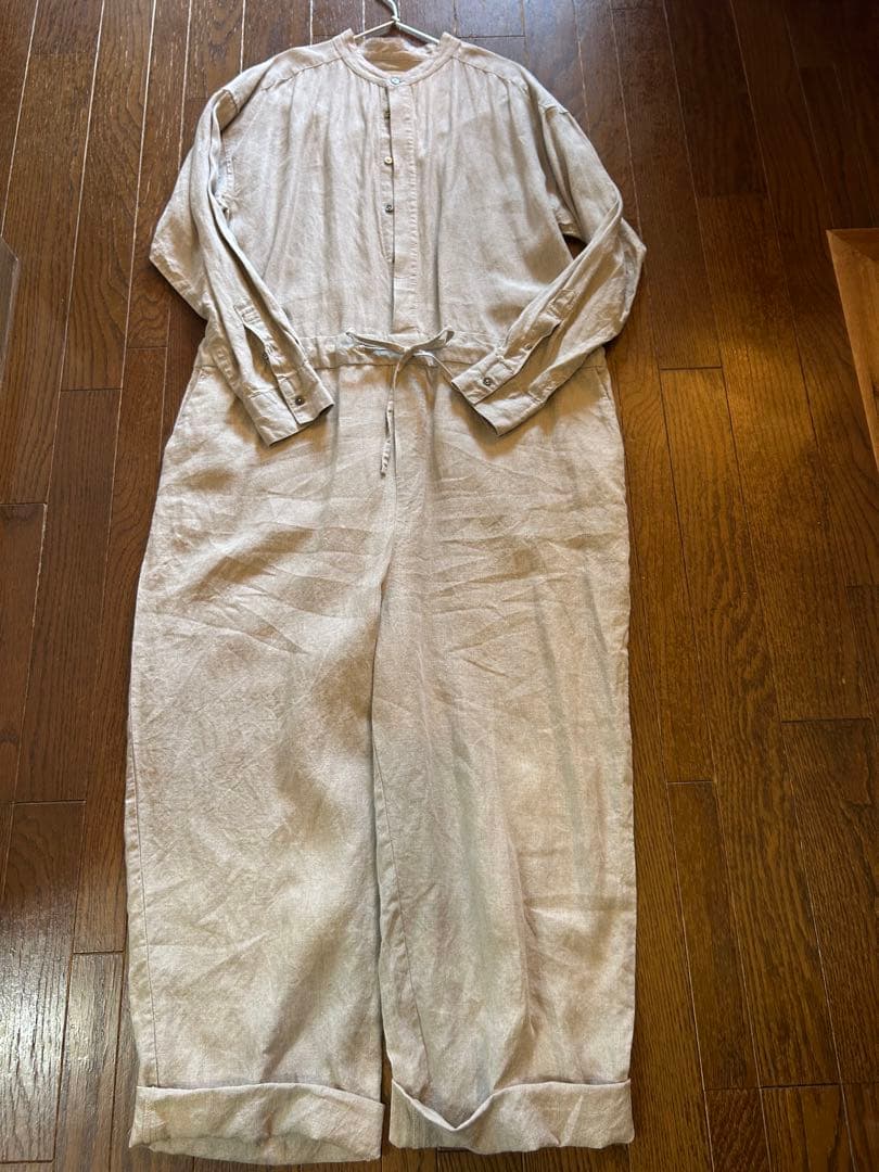 かぐれ　リネン　オールインワン　つなぎ