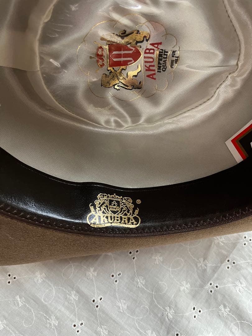 未使用★AKUBRA ウールハット 羽付き56サイズ