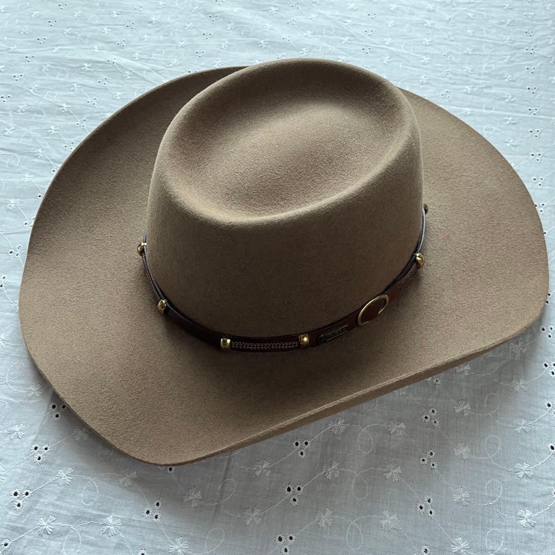 未使用★AKUBRA ウールハット 羽付き56サイズ