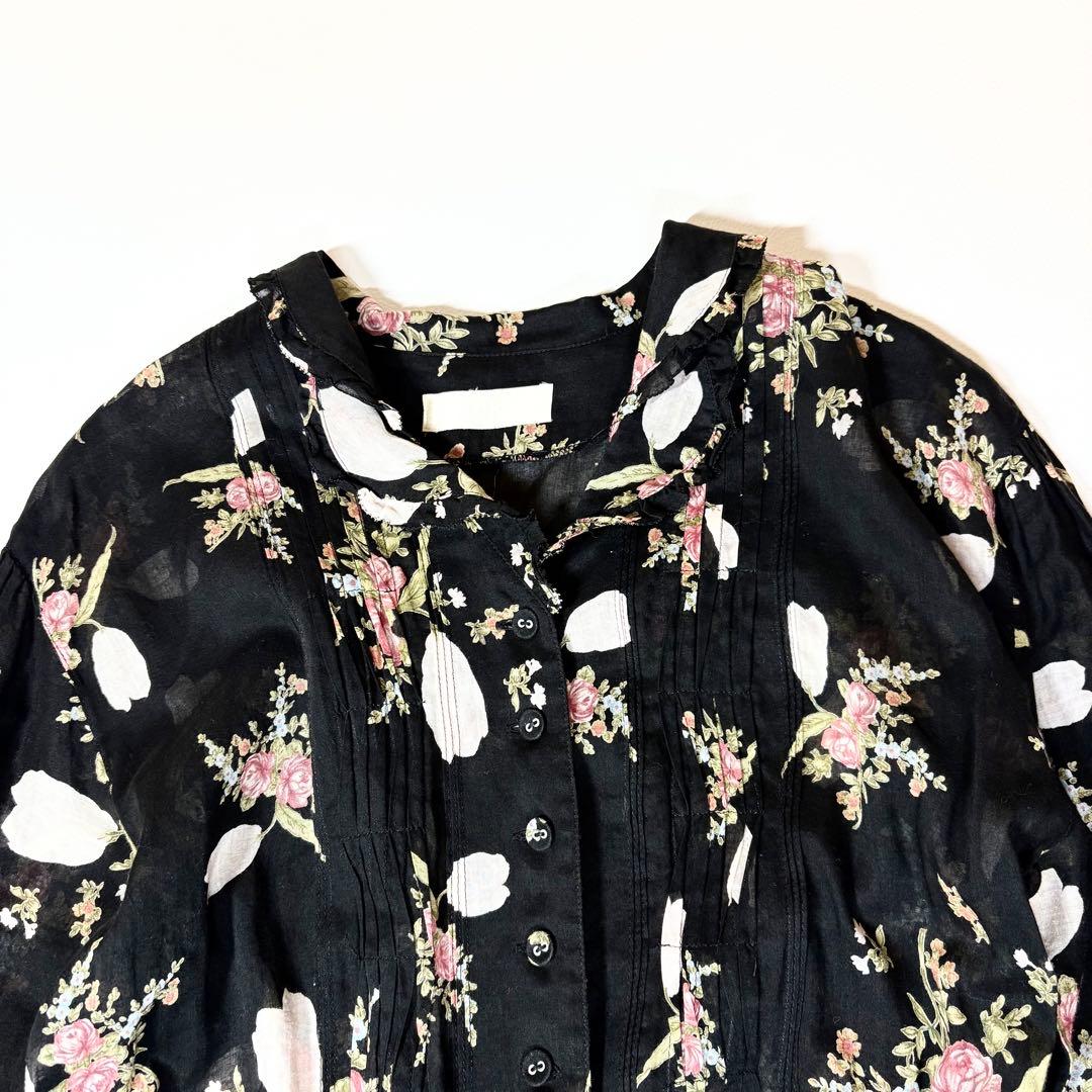 PINK HOUSE ワンピース ドレス ブラウス 花柄 ブラック セットアップ