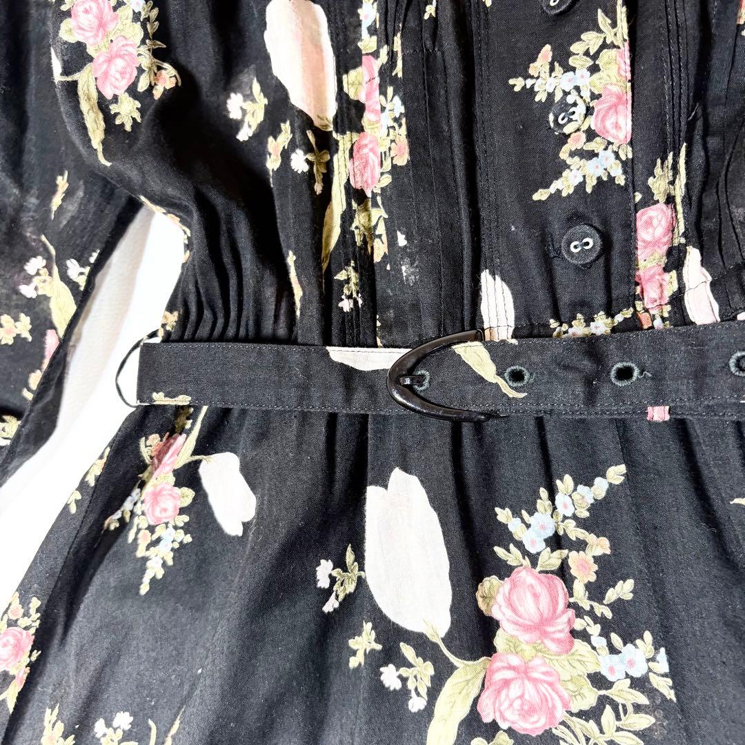 PINK HOUSE ワンピース ドレス ブラウス 花柄 ブラック セットアップ