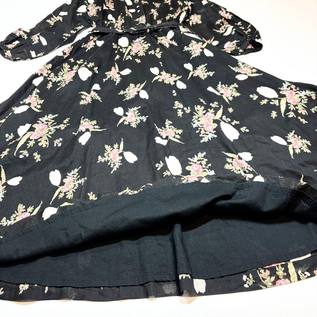 PINK HOUSE ワンピース ドレス ブラウス 花柄 ブラック セットアップ
