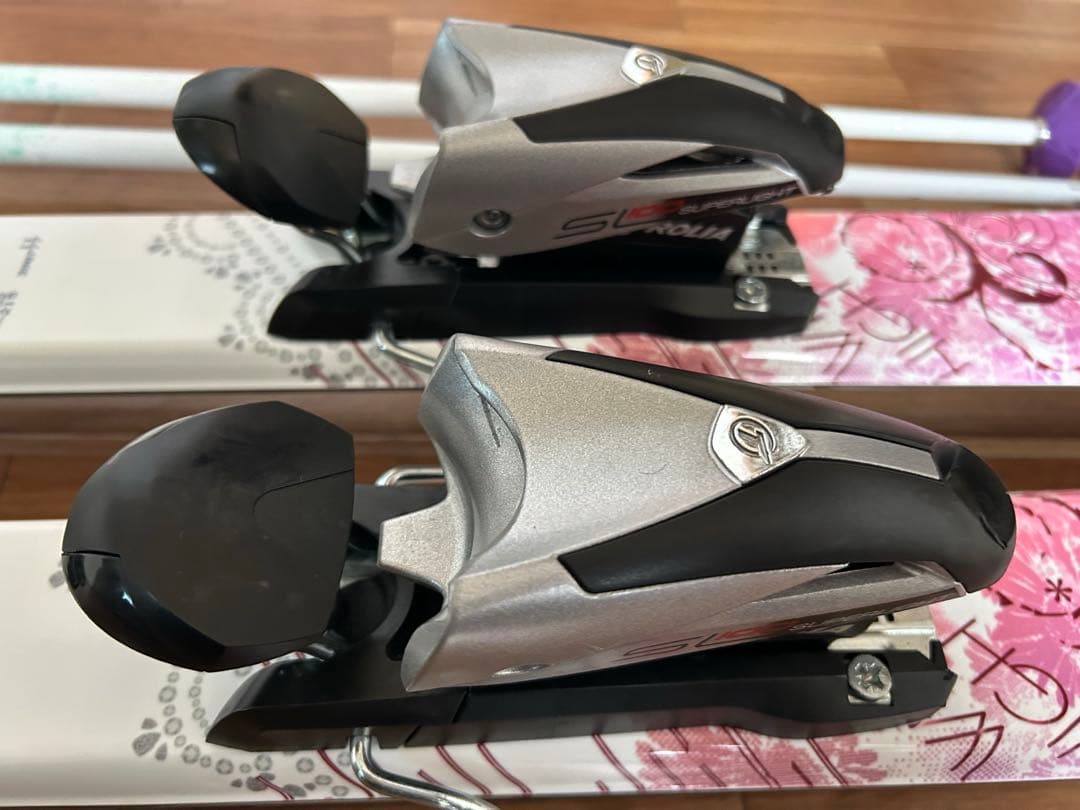 KAZAMA 152cm レディース　スキー板　ストック