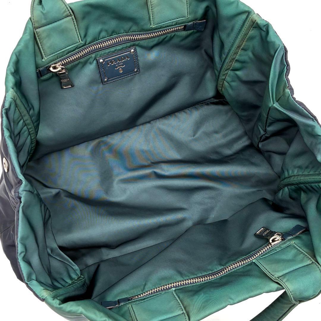 美品 プラダ 2way リバーシブル トートバッグ 三角ロゴ白タグ ユニセックス