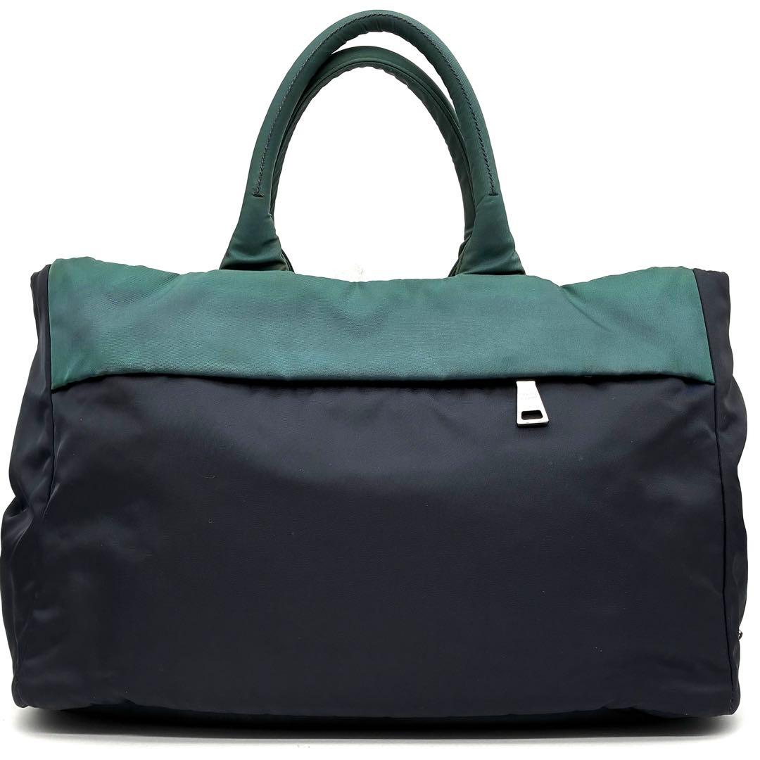 美品 プラダ 2way リバーシブル トートバッグ 三角ロゴ白タグ ユニセックス