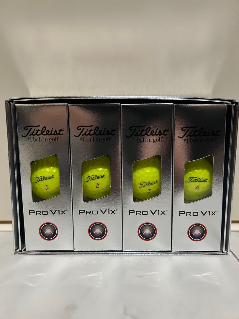 タイトリストプロV1Xゴルフボール(イエロー)25年ローナンバー2ダース24個