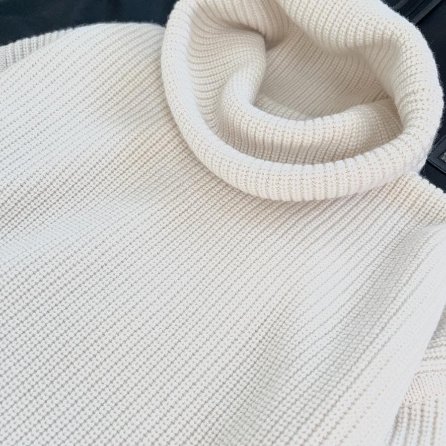 未使用★HERMES★2024★肉厚カシミヤ100★チュニック★ロングニット