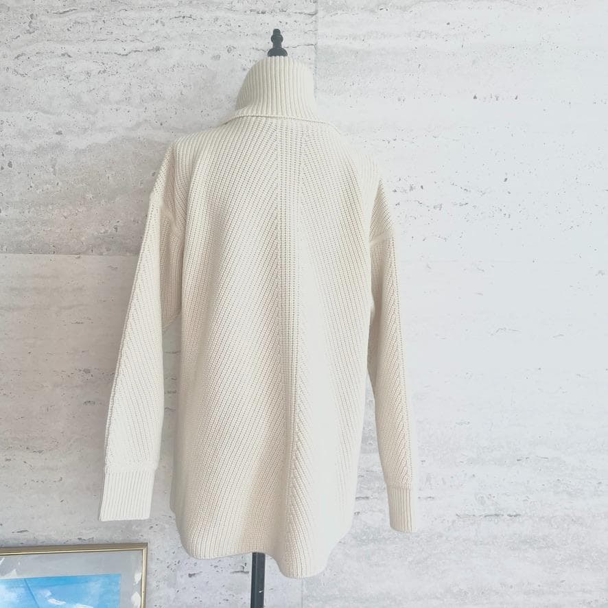 未使用★HERMES★2024★肉厚カシミヤ100★チュニック★ロングニット