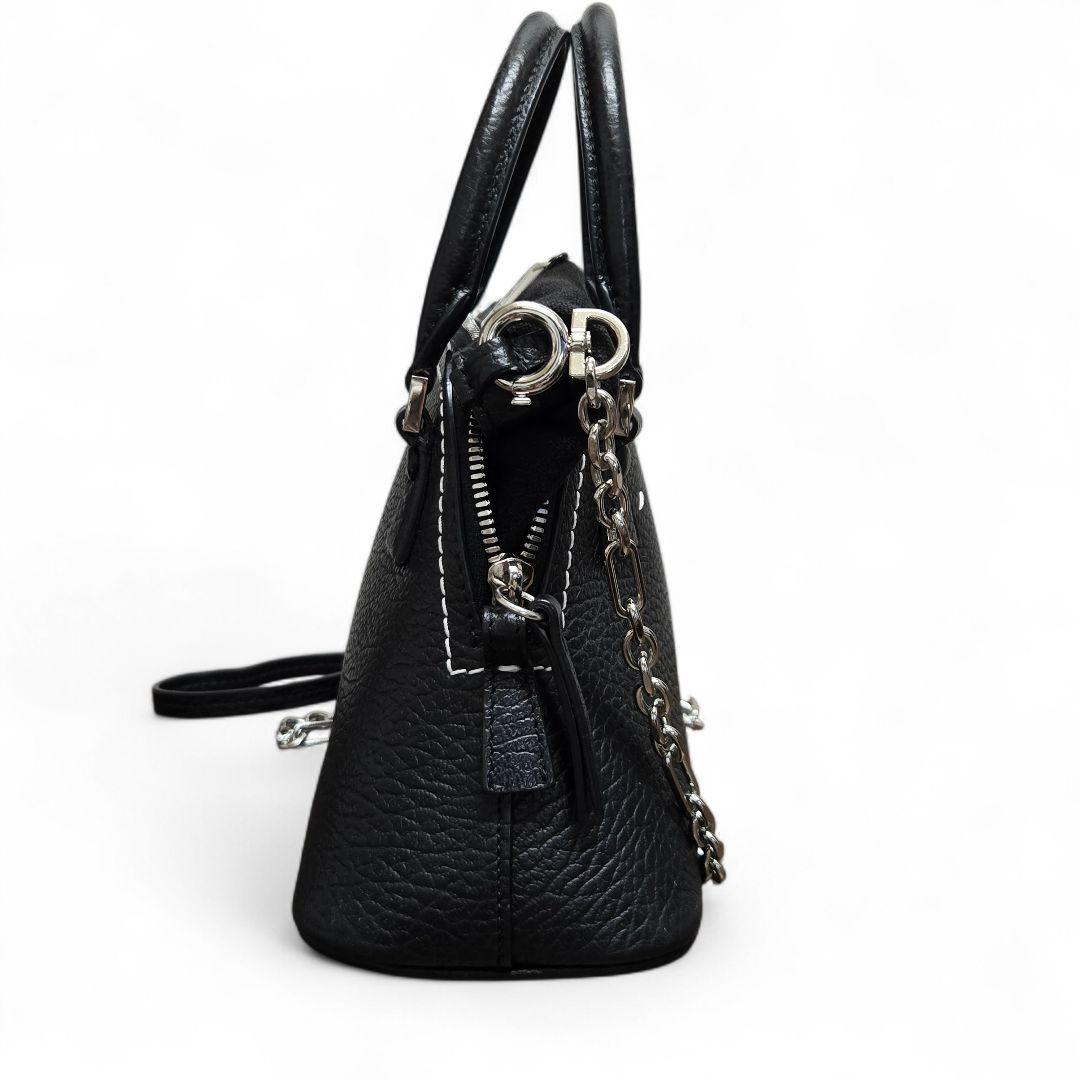 メゾンマルジェラ 5AC マイクロ チェーン ショルダーバッグ ブラック