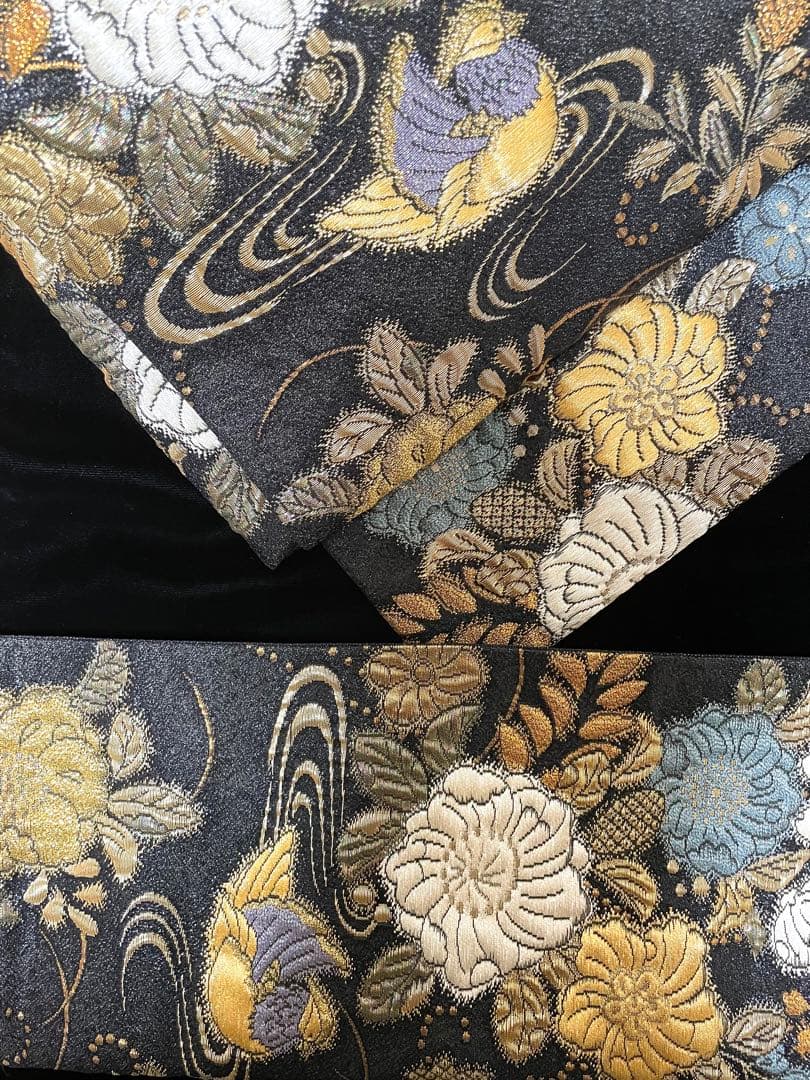 ♦️逸品　辻ヶ花模様　二重太鼓の作り帯